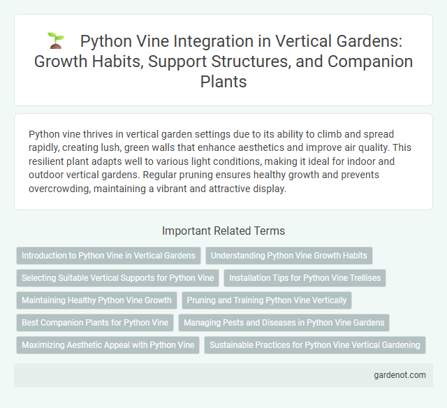 Python Vine Integration in Vertical Gardens: Growth Habits, Support Structures, and Companion Plants