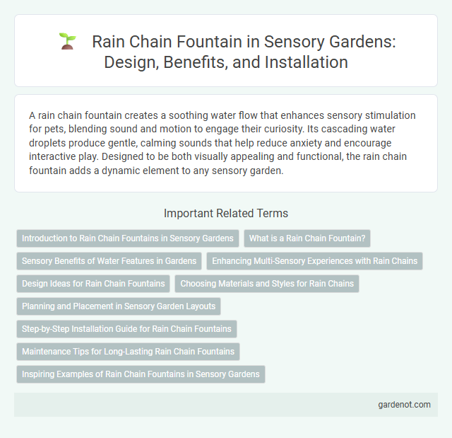 Rain Chain Fountain in Sensory Gardens: Design, Benefits, and Installation