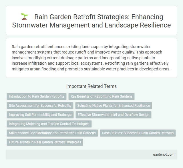 Rain Garden Retrofit Strategies: Enhancing Stormwater Management and Landscape Resilience