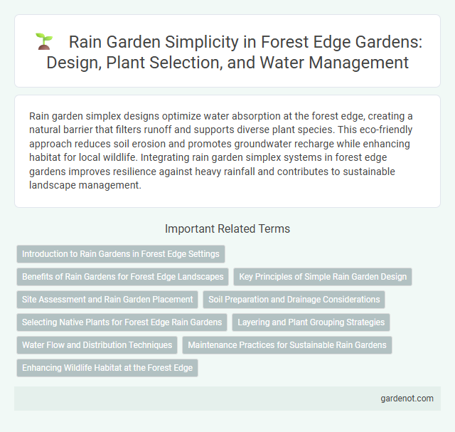 Rain Garden Simplicity in Forest Edge Gardens: Design, Plant Selection, and Water Management