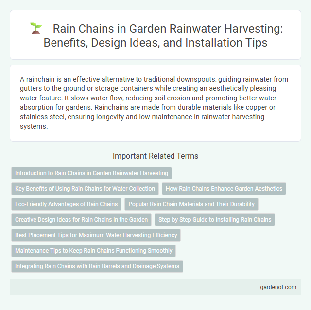 Rain Chains in Garden Rainwater Harvesting: Benefits, Design Ideas, and Installation Tips