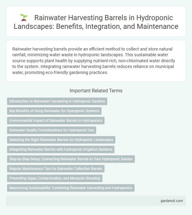 Rainwater Harvesting Barrels in Hydroponic Landscapes: Benefits, Integration, and Maintenance