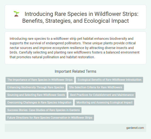 Introducing Rare Species in Wildflower Strips: Benefits, Strategies, and Ecological Impact