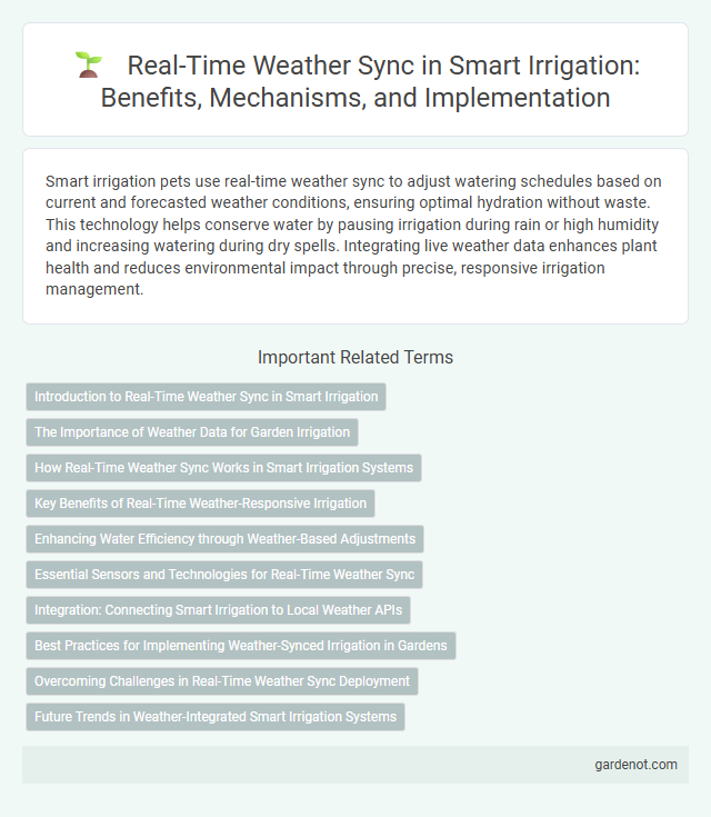 Real-Time Weather Sync in Smart Irrigation: Benefits, Mechanisms, and Implementation