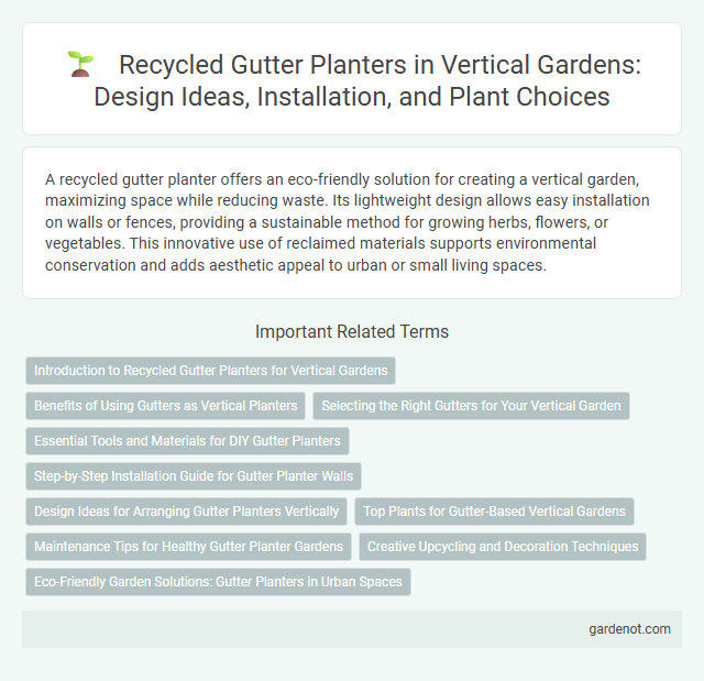 Recycled Gutter Planters in Vertical Gardens: Design Ideas, Installation, and Plant Choices