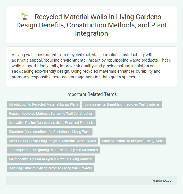 Recycled Material Walls in Living Gardens: Design Benefits, Construction Methods, and Plant Integration