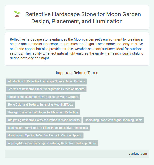 Reflective Hardscape Stone for Moon Garden Design, Placement, and Illumination