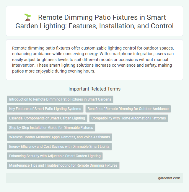 Remote Dimming Patio Fixtures in Smart Garden Lighting: Features, Installation, and Control