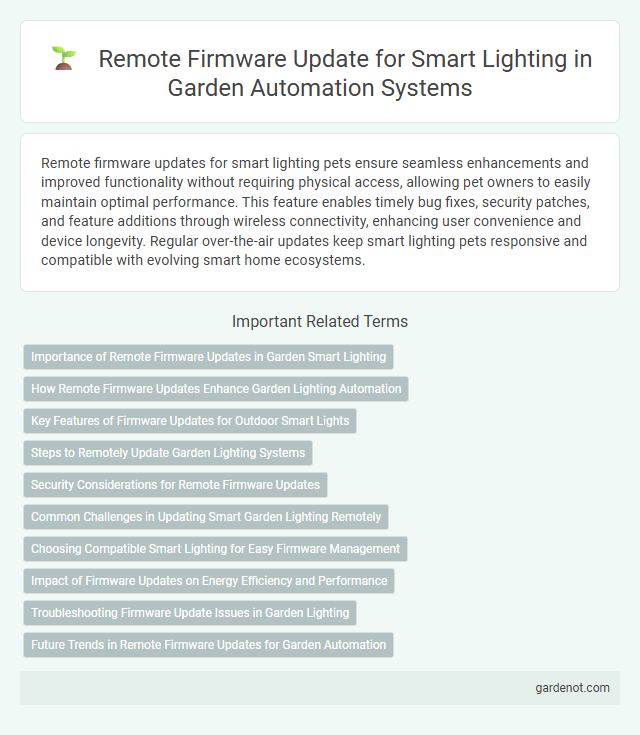 Remote Firmware Update for Smart Lighting in Garden Automation Systems