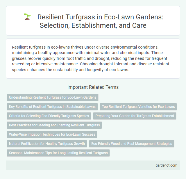 Resilient Turfgrass in Eco-Lawn Gardens: Selection, Establishment, and Care