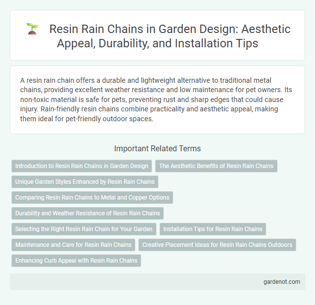 Resin Rain Chains in Garden Design: Aesthetic Appeal, Durability, and Installation Tips