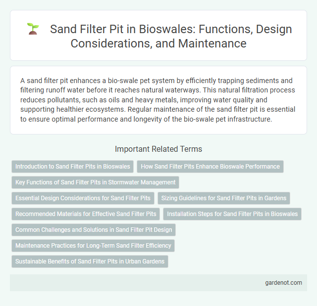 Sand Filter Pit in Bioswales: Functions, Design Considerations, and Maintenance