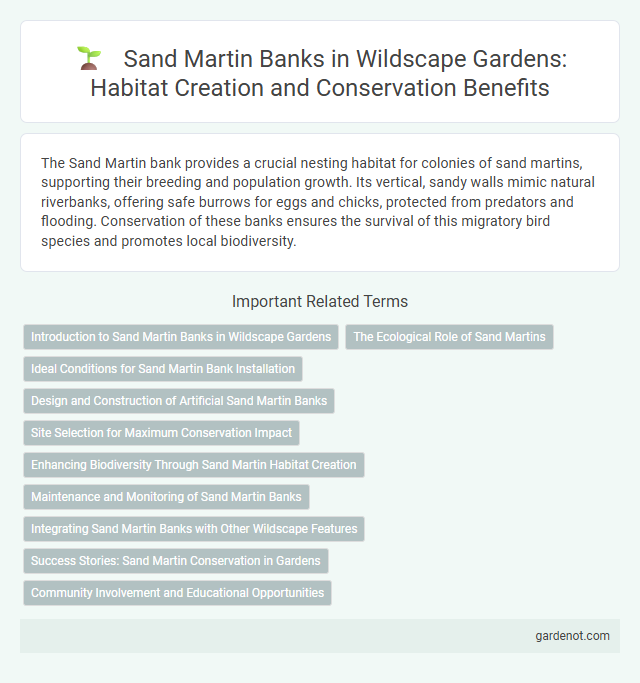 Sand Martin Banks in Wildscape Gardens: Habitat Creation and Conservation Benefits