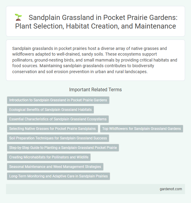 Sandplain Grassland in Pocket Prairie Gardens: Plant Selection, Habitat Creation, and Maintenance