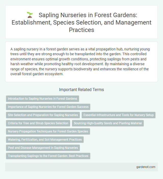 Sapling Nurseries in Forest Gardens: Establishment, Species Selection, and Management Practices