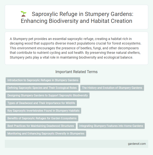 Saproxylic Refuge in Stumpery Gardens: Enhancing Biodiversity and Habitat Creation