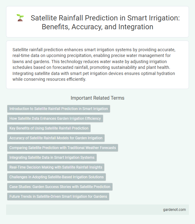 Satellite Rainfall Prediction in Smart Irrigation: Benefits, Accuracy, and Integration