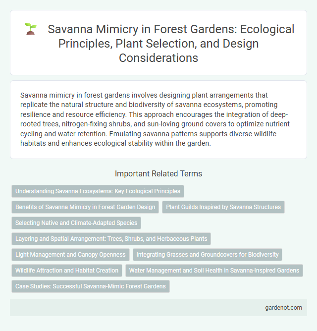 Savanna Mimicry in Forest Gardens: Ecological Principles, Plant Selection, and Design Considerations