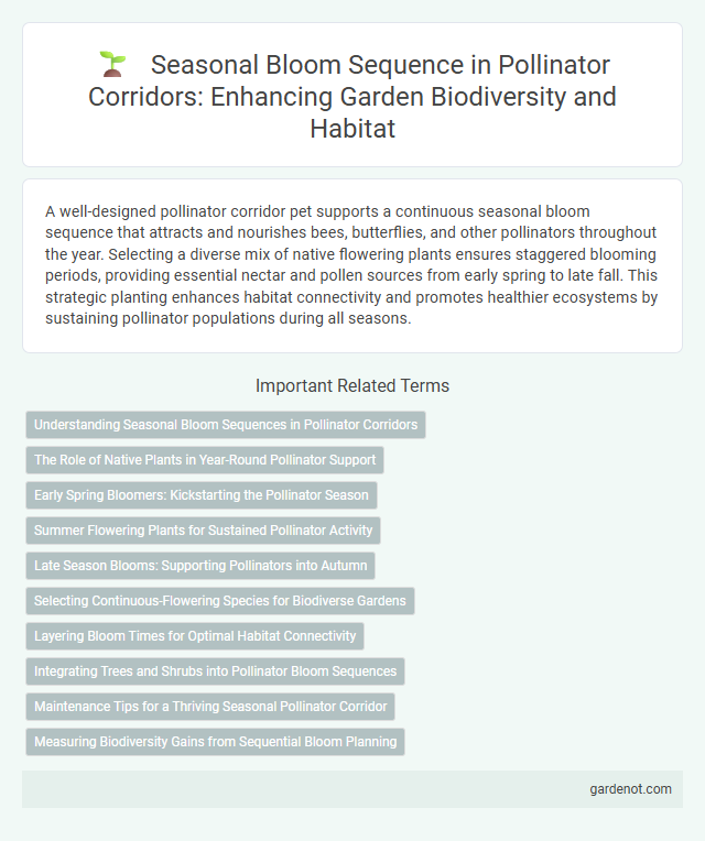 Seasonal Bloom Sequence in Pollinator Corridors: Enhancing Garden Biodiversity and Habitat