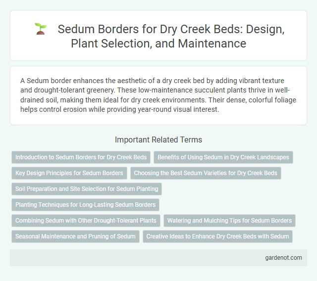 Sedum Borders for Dry Creek Beds: Design, Plant Selection, and Maintenance