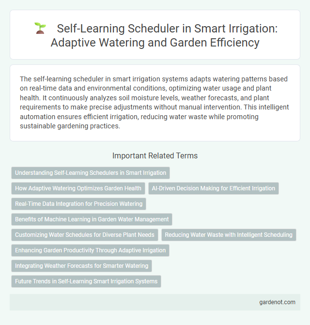 Self-Learning Scheduler in Smart Irrigation: Adaptive Watering and Garden Efficiency