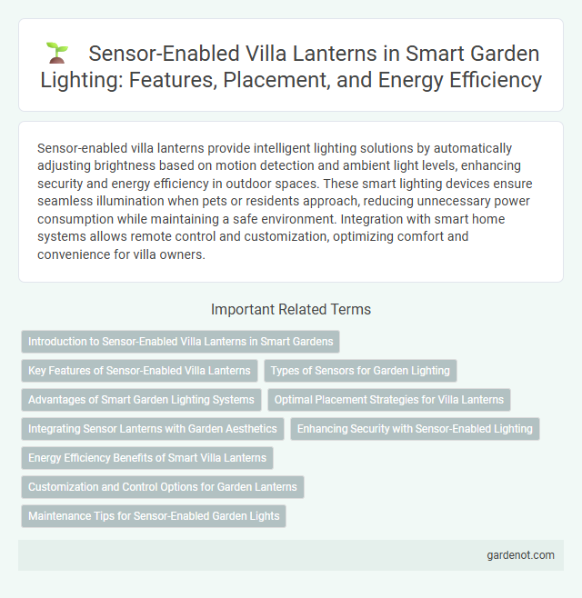 Sensor-Enabled Villa Lanterns in Smart Garden Lighting: Features, Placement, and Energy Efficiency