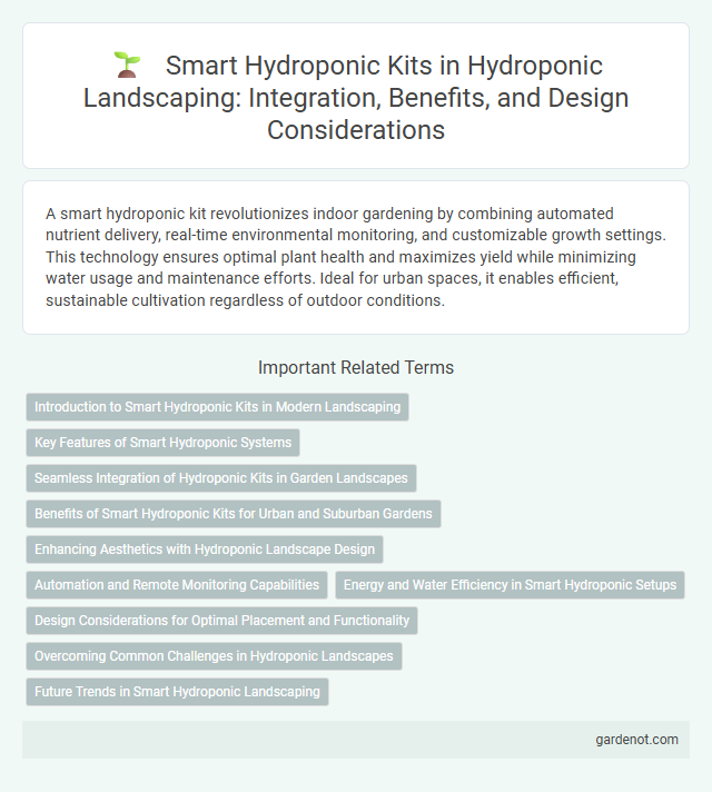 Smart Hydroponic Kits in Hydroponic Landscaping: Integration, Benefits, and Design Considerations