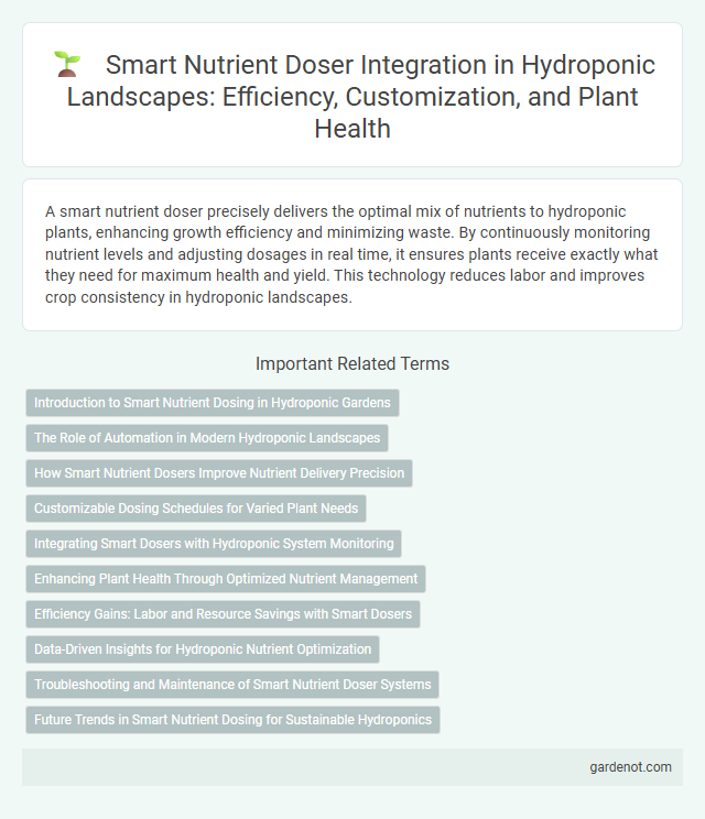 Smart Nutrient Doser Integration in Hydroponic Landscapes: Efficiency, Customization, and Plant Health