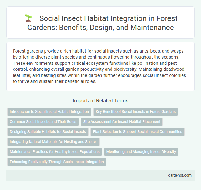Social Insect Habitat Integration in Forest Gardens: Benefits, Design, and Maintenance