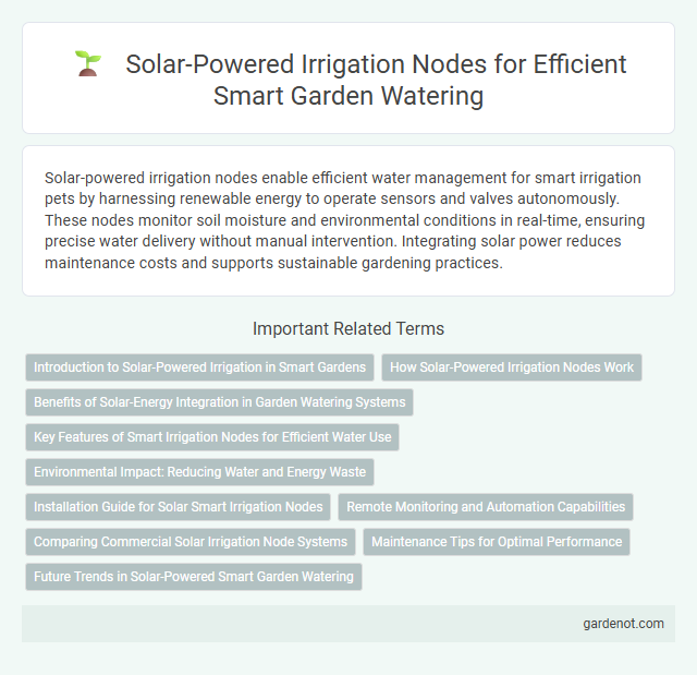 Solar-Powered Irrigation Nodes for Efficient Smart Garden Watering