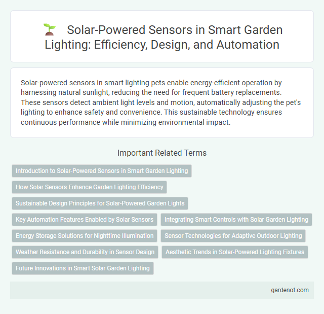 Solar-Powered Sensors in Smart Garden Lighting: Efficiency, Design, and Automation