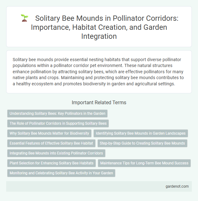 Solitary Bee Mounds in Pollinator Corridors: Importance, Habitat Creation, and Garden Integration