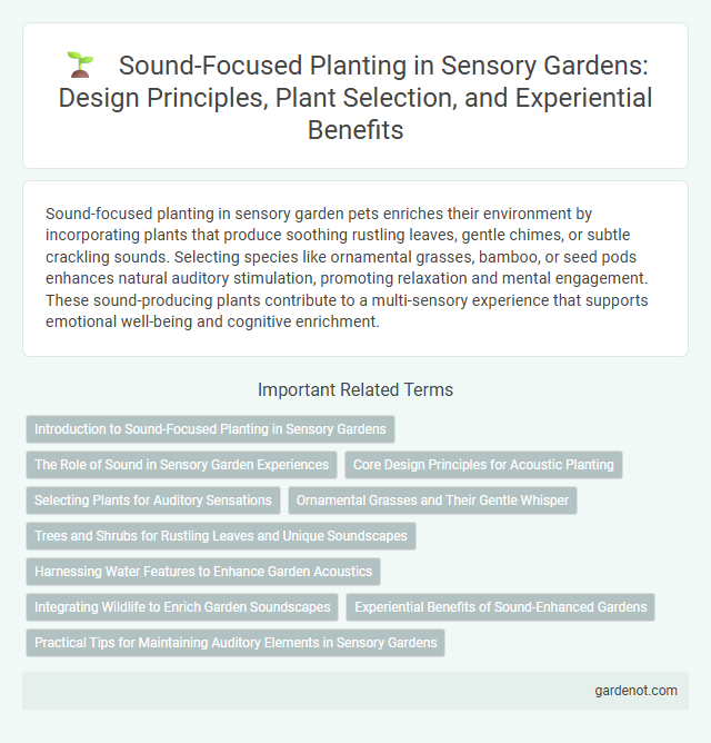 Sound-Focused Planting in Sensory Gardens: Design Principles, Plant Selection, and Experiential Benefits