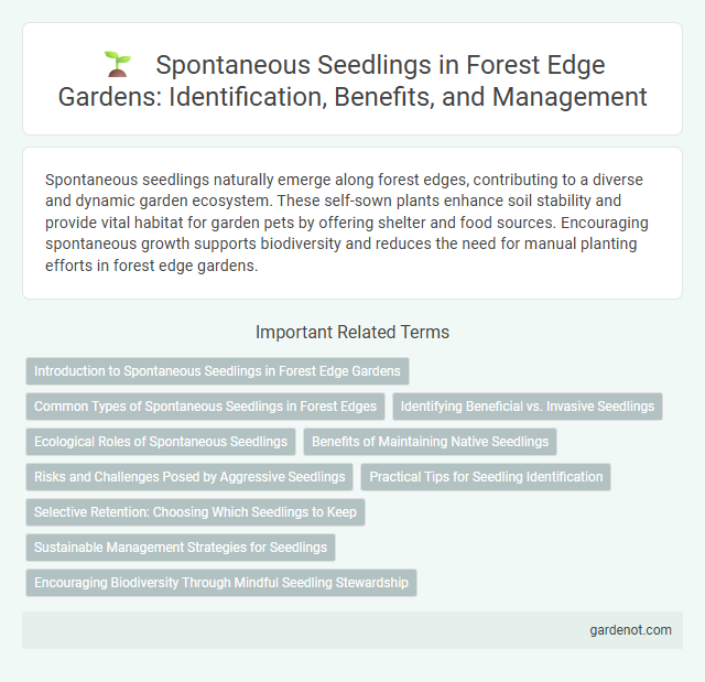 Spontaneous Seedlings in Forest Edge Gardens: Identification, Benefits, and Management