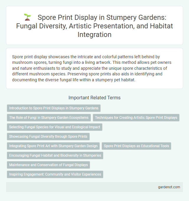 Spore Print Display in Stumpery Gardens: Fungal Diversity, Artistic Presentation, and Habitat Integration