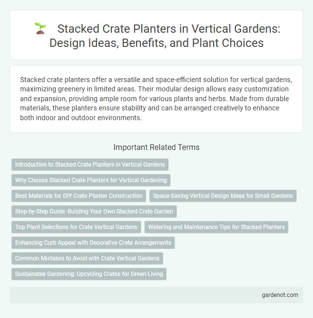 Stacked Crate Planters in Vertical Gardens: Design Ideas, Benefits, and Plant Choices