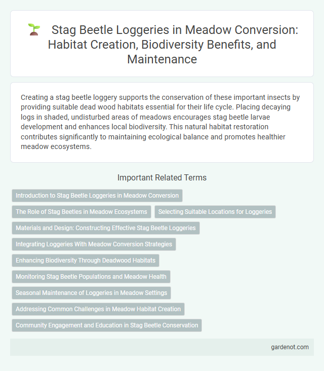 Stag Beetle Loggeries in Meadow Conversion: Habitat Creation, Biodiversity Benefits, and Maintenance