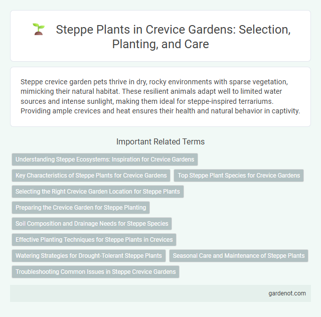 Steppe Plants in Crevice Gardens: Selection, Planting, and Care