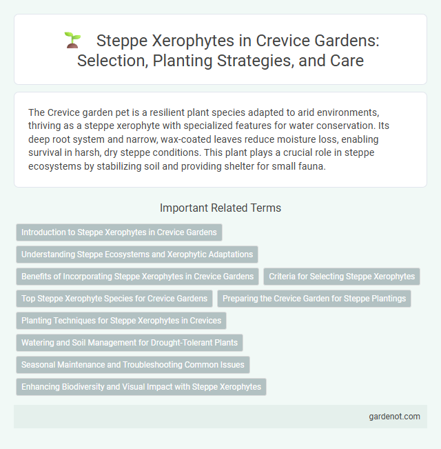 Steppe Xerophytes in Crevice Gardens: Selection, Planting Strategies, and Care