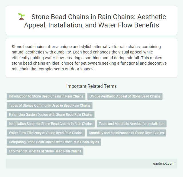 Stone Bead Chains in Rain Chains: Aesthetic Appeal, Installation, and Water Flow Benefits