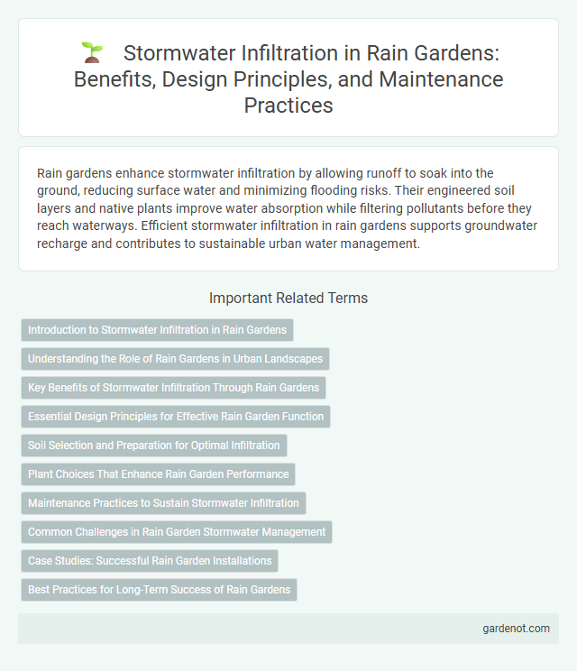 Stormwater Infiltration in Rain Gardens: Benefits, Design Principles, and Maintenance Practices