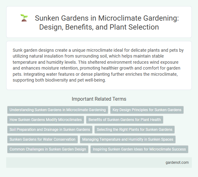 Sunken Gardens in Microclimate Gardening: Design, Benefits, and Plant Selection