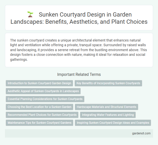 Sunken Courtyard Design in Garden Landscapes: Benefits, Aesthetics, and Plant Choices