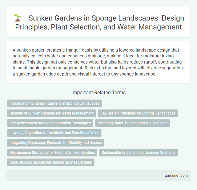 Sunken Gardens in Sponge Landscapes: Design Principles, Plant Selection, and Water Management