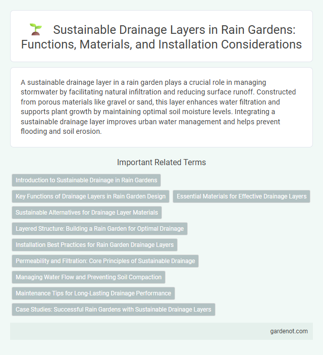Sustainable Drainage Layers in Rain Gardens: Functions, Materials, and Installation Considerations