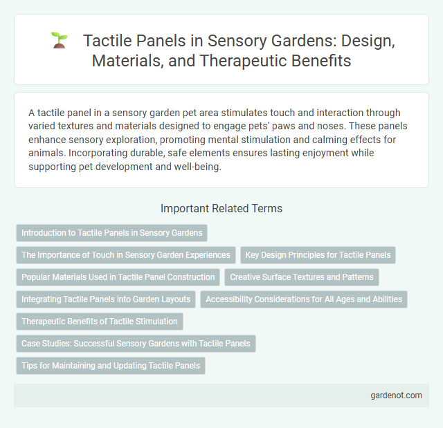 Tactile Panels in Sensory Gardens: Design, Materials, and Therapeutic Benefits