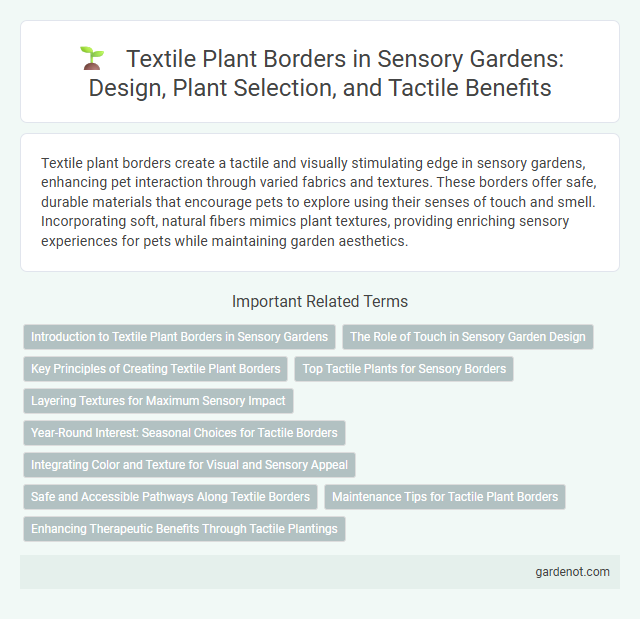 Textile Plant Borders in Sensory Gardens: Design, Plant Selection, and Tactile Benefits