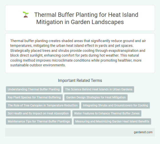 Thermal Buffer Planting for Heat Island Mitigation in Garden Landscapes