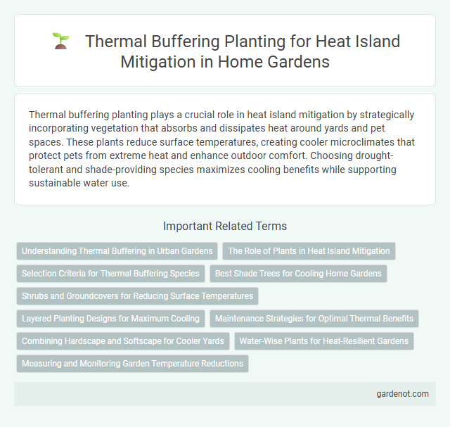 Thermal Buffering Planting for Heat Island Mitigation in Home Gardens