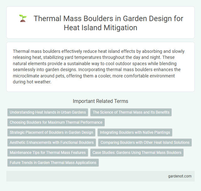 Thermal Mass Boulders in Garden Design for Heat Island Mitigation